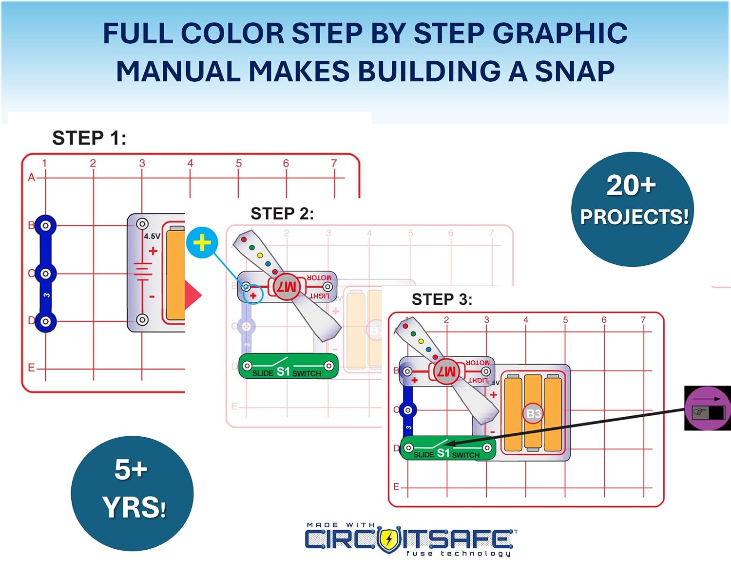 SNAP CIRCUITS Beginner SCB-20 STEM Electronics Toy for Kids Ages 5-9 - Image 6