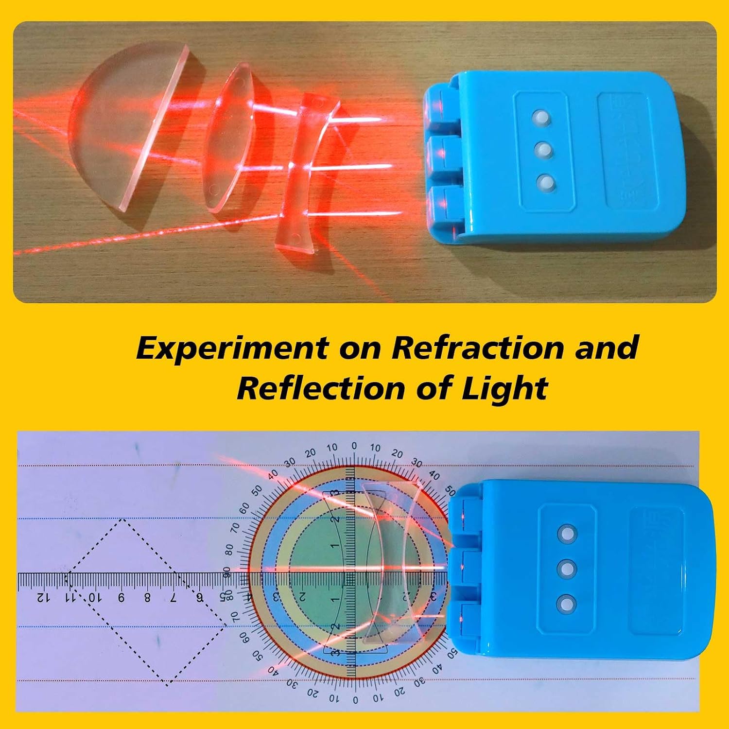 Physics Optics Experiment Kit for Lab - Light Refraction/Reflection, Convex Lens, Pinhole Imaging & Light Primary Colors Exploration Science Educational Set for Hands-On Learning - Image 6