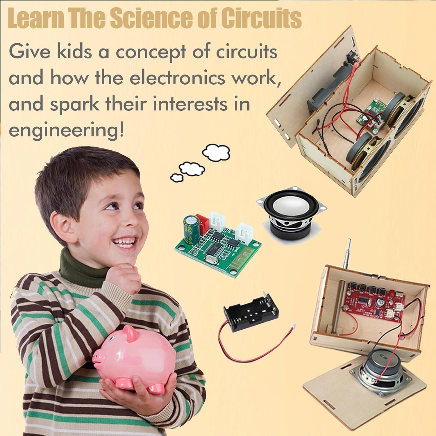 STEM Toys for Ages 8-13 Boys Birthday Gifts for 9 10 11 12 14 15 16 Year Old Kids Teen Building Speaker Radio Science Engineering Kit Circuit DIY Classroom Electronics Project Cool Stuff Gadgets - Image 2