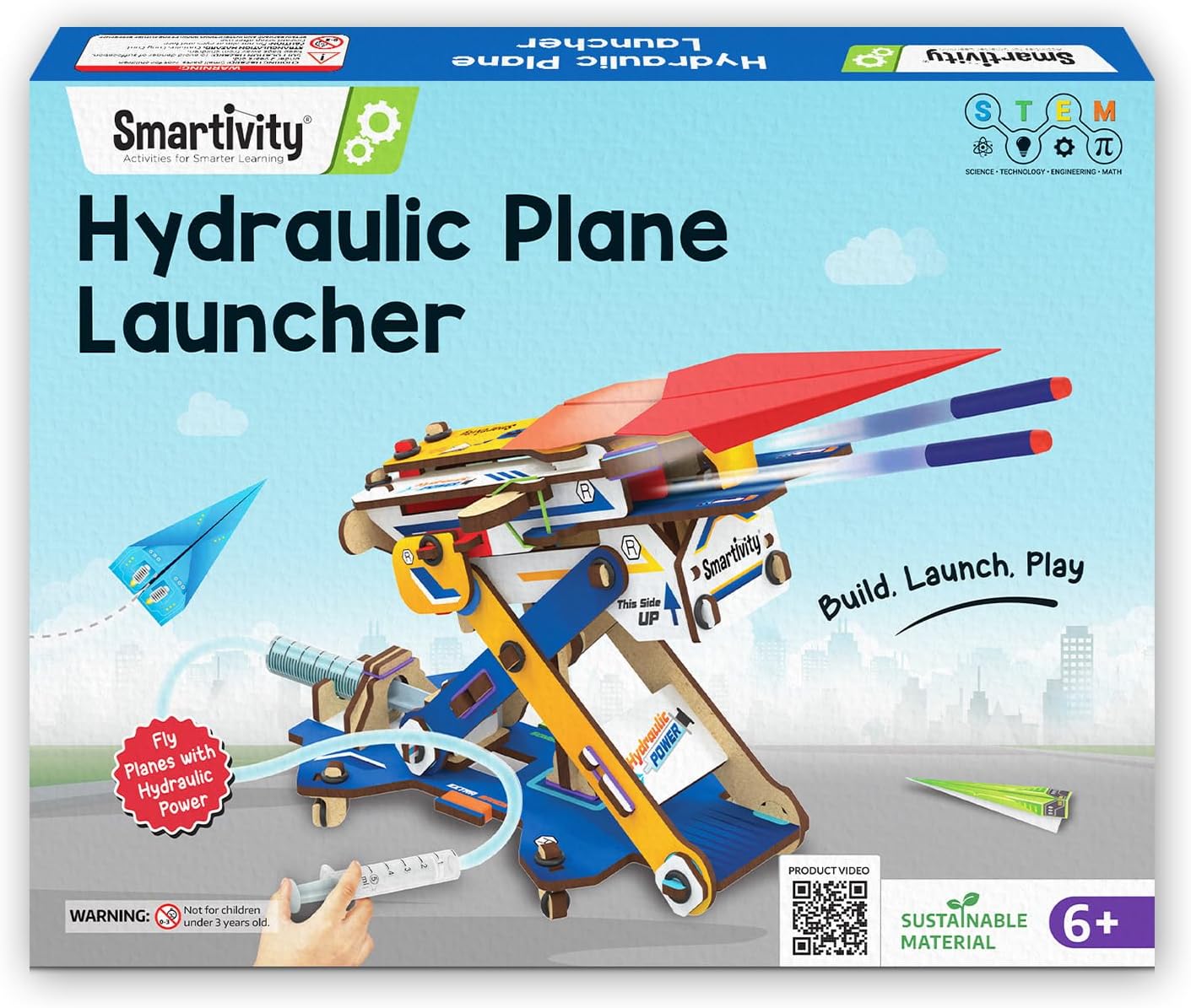 Smartivity 2in1 Hydraulic Aeroplane & Dart Launcher for Kids 6-14