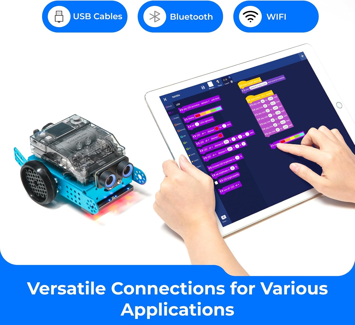 Makeblock mBot2 Coding Robot for Kids, Code Learning Support Scratch & Python Programming, Robotics Kit for Kids Ages 8-14 and up, Building STEM Robot Toys Gifts for Boys Girls - Image 8
