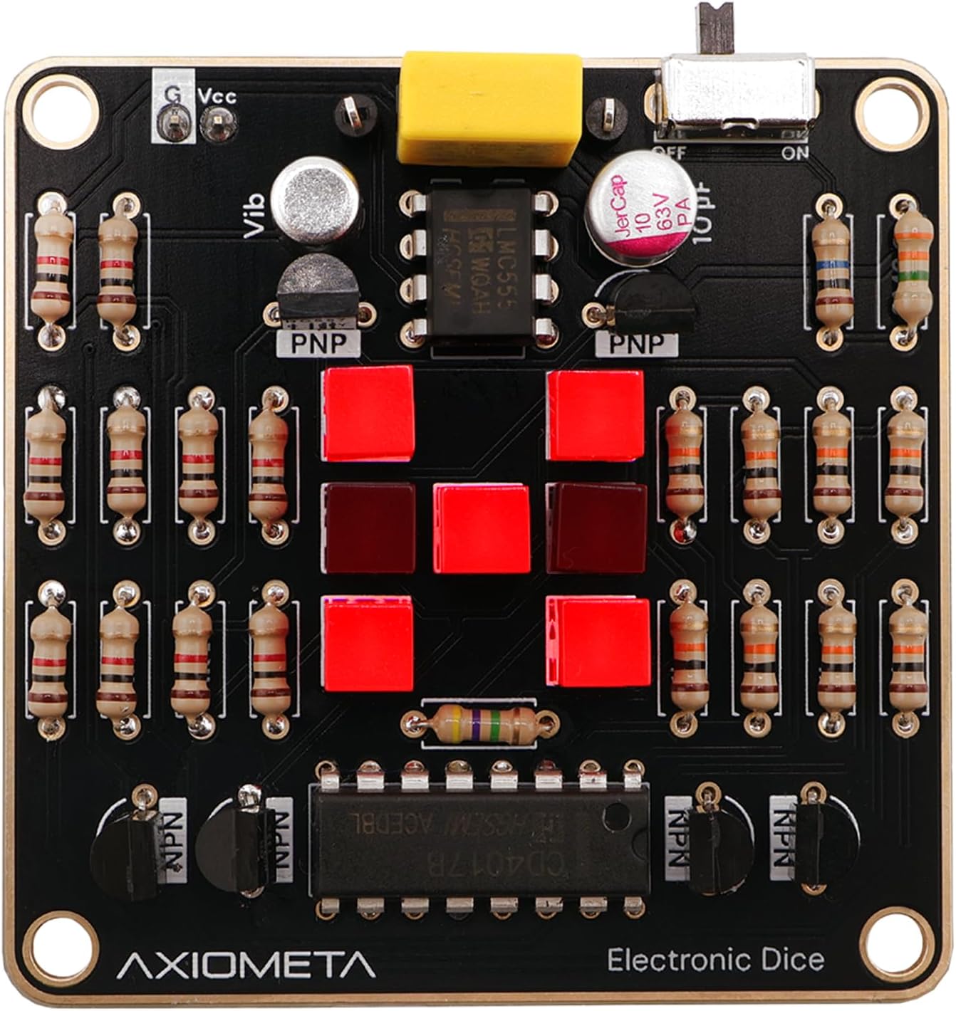 Electronic Dice Soldering Kit DIY LED Random Dice Circuit Kit 555 Timer CD4017, STEM Electronics Project Kit for Beginners Students Adults DIY Learning Kit School Engineering Project - Image 8