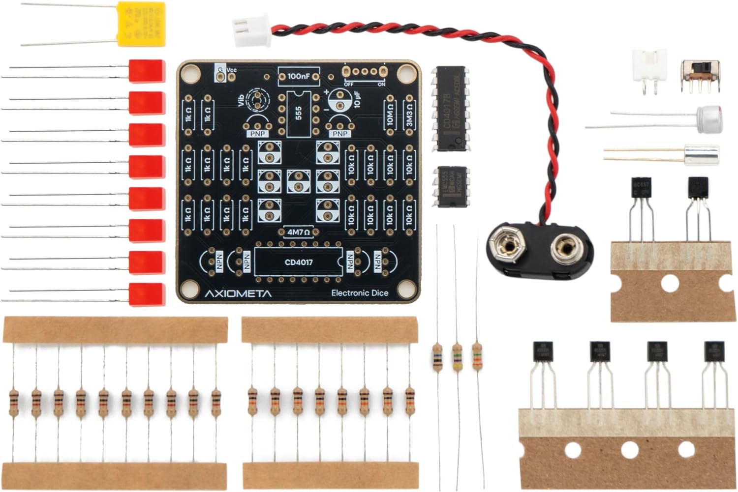 Electronic Dice Soldering Kit DIY LED Random Dice Circuit Kit 555 Timer CD4017, STEM Electronics Project Kit for Beginners Students Adults DIY Learning Kit School Engineering Project - Image 5
