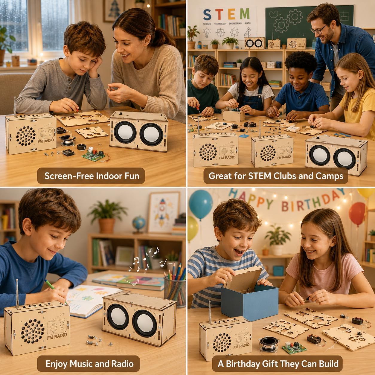 STEM Toys for Ages 8-13 Boys Birthday Gifts for 9 10 11 12 14 15 16 Year Old Kids Teen Building Speaker Radio Science Engineering Kit Circuit DIY Classroom Electronics Project Cool Stuff Gadgets - Image 6