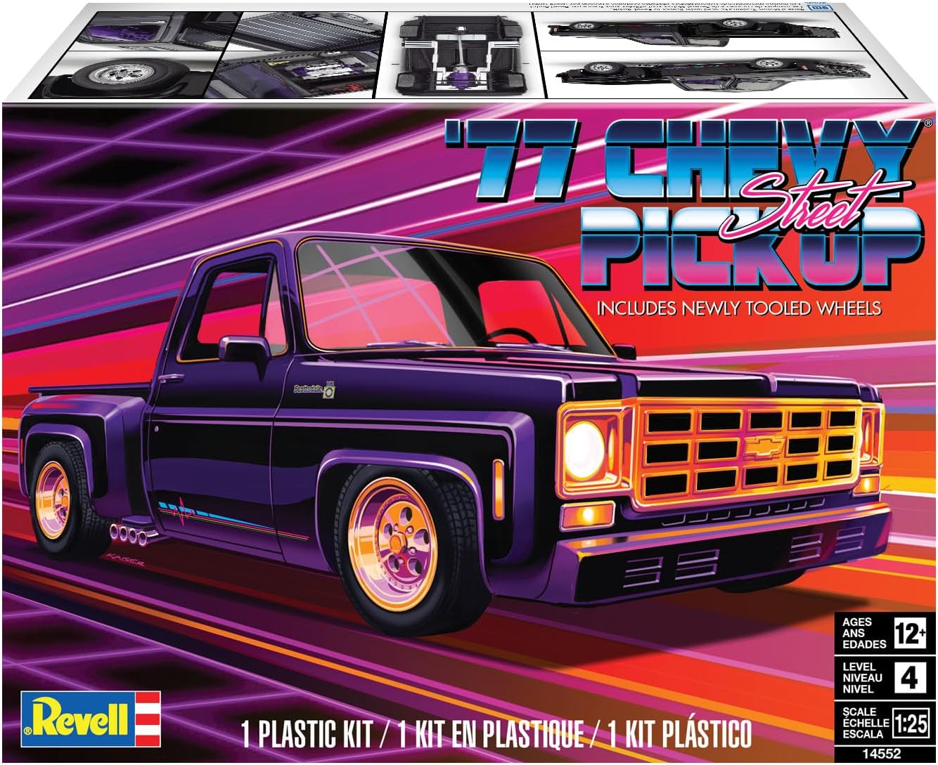 Revell 14552 1977 Chevy Street Pickup 1:25 Scale Model Truck Building Kit - Image 7