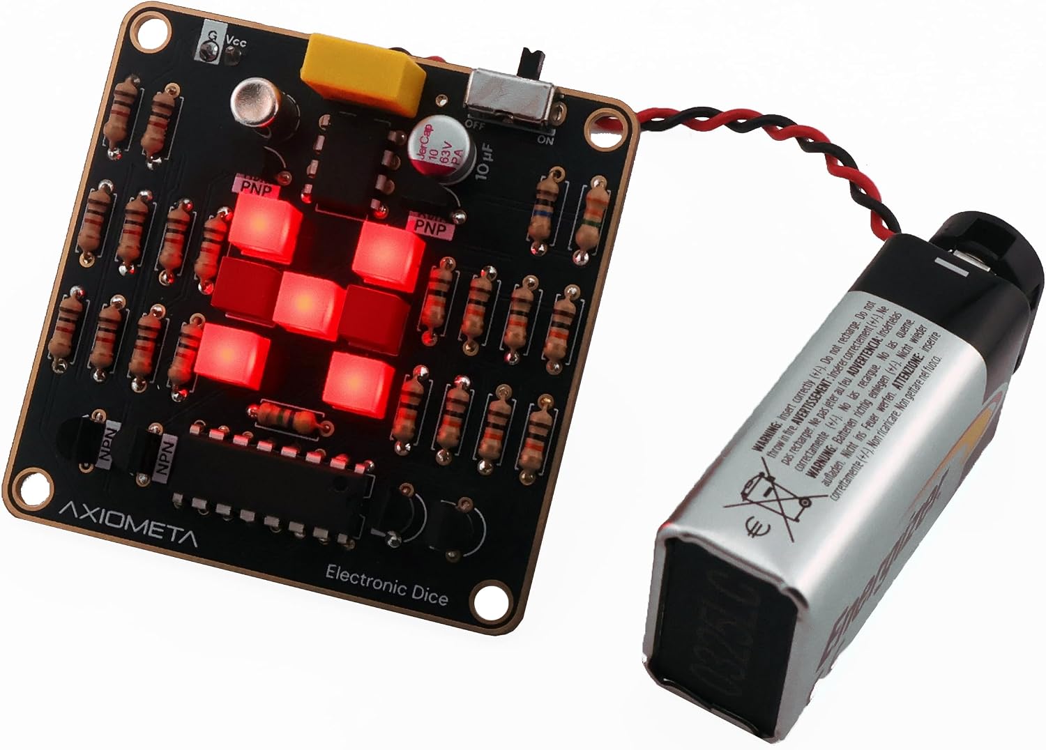 Electronic Dice Soldering Kit DIY LED Random Dice Circuit Kit 555 Timer CD4017, STEM Electronics Project Kit for Beginners Students Adults DIY Learning Kit School Engineering Project - Image 7