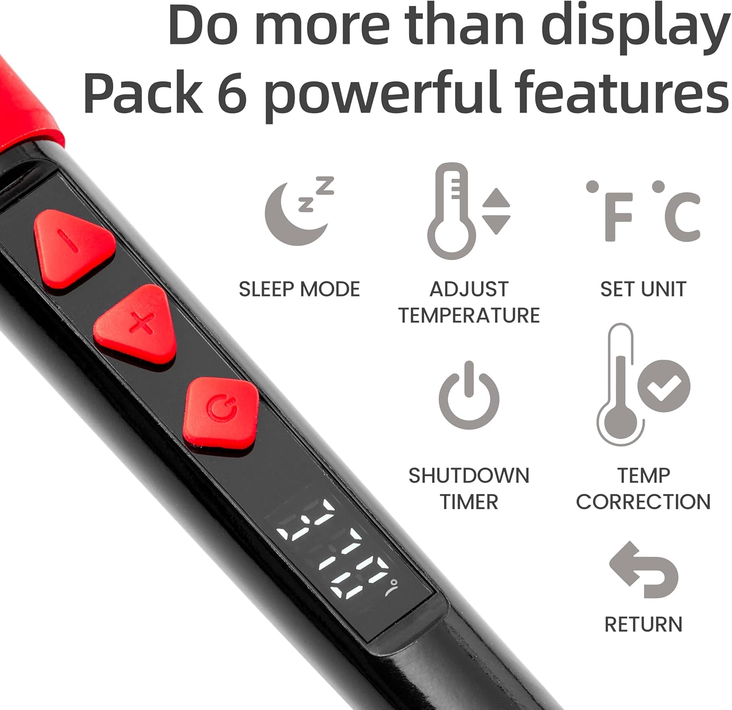 Soldering Iron Kit, 60W LED Display Digital Solder Pen, 5 Replaceable Tips, 21-in-1 Fast Heating with Solder Wire, Stand, Desoldering Pump, for Electronics Repair Hobby DIY 120V US Plug from Plusivo - Image 3