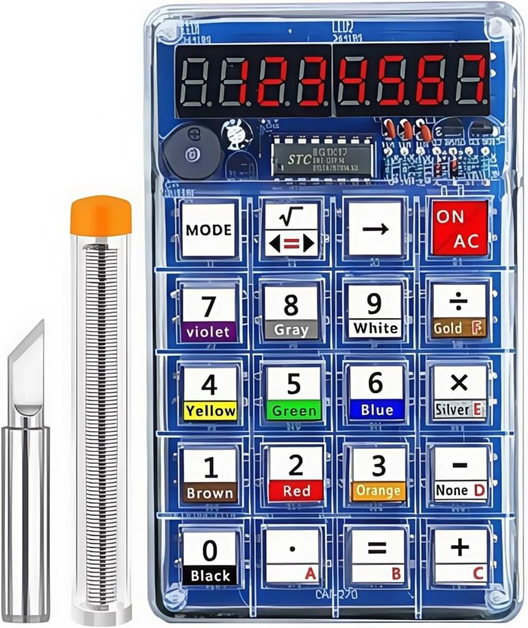 Soldering Practice Kit DIY 7-Digit LED Display Electronics Calculator