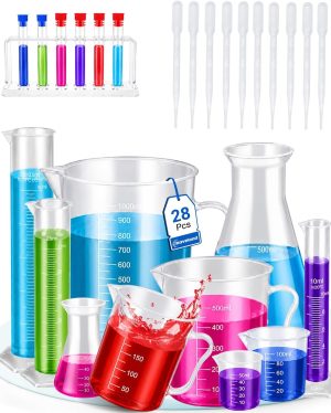 moveland 28PCS Plastic Test Tubes a...