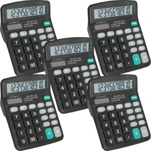 5 Pack Calculator Bulk, 12 Digits C...
