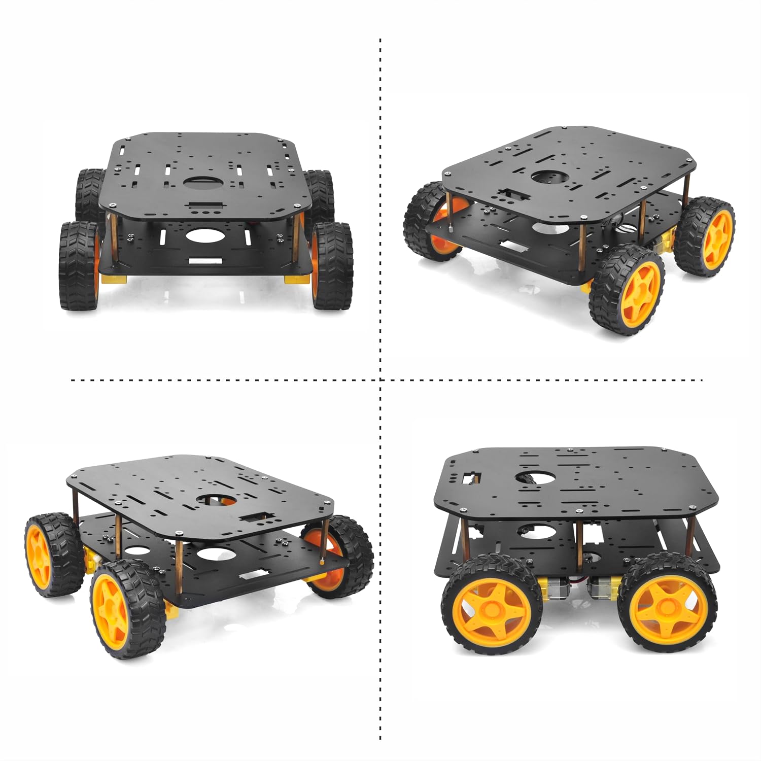 OSOYOO FlexiRover Building Kit for Arduino – Customizable Robot Car Chassis with 4 TT Motors and Wheels, Ideal for Robotics Development (Not Included Main Board for Arduino) - Image 6