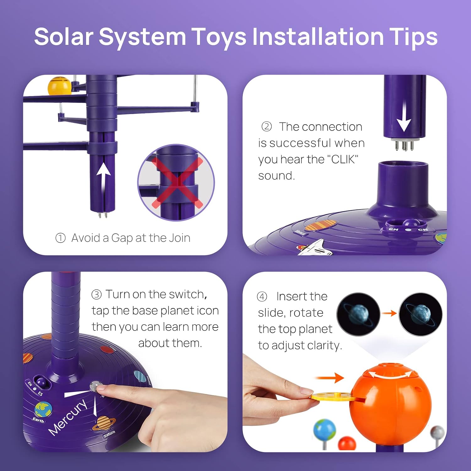 Science Can Solar System for Kids, Talking Astronomy Solar System Model Kit - Image 9