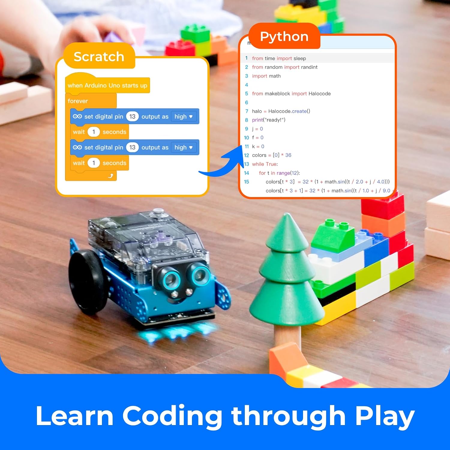 Makeblock mBot2 Coding Robot for Kids, Code Learning Support Scratch & Python Programming, Robotics Kit for Kids Ages 8-14 and up, Building STEM Robot Toys Gifts for Boys Girls - Image 4