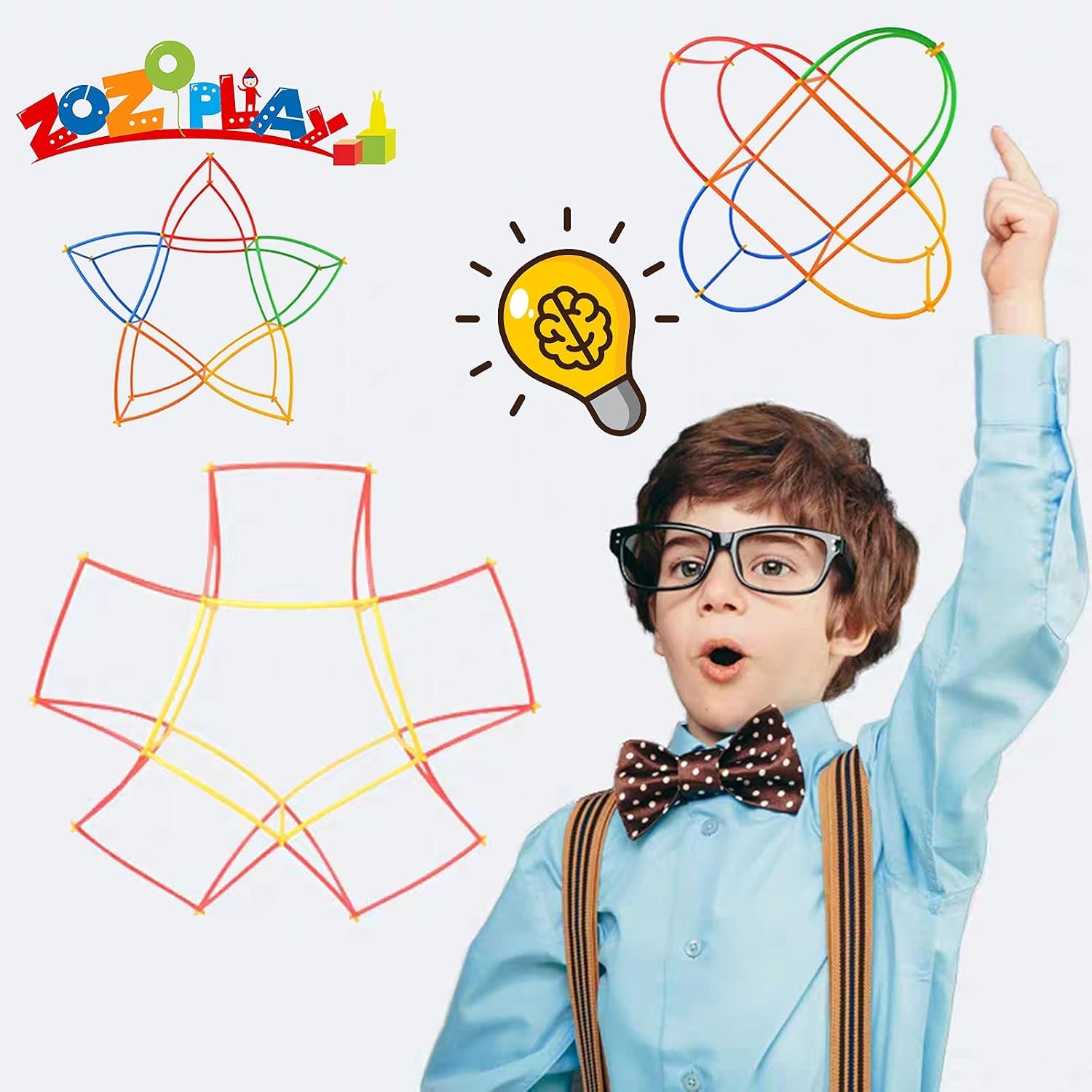 ZOZOPLAY Straw Constructor STEM Building Toys 800 Piece Straws and Connectors Building Sets Colorful Motor Skills Interlocking Plastic Engineering Toys Best Educational Toys Boy & Girl - Image 4