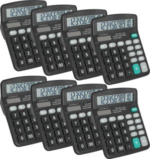 8 Pack Calculator Bulk, 12 Digits C...