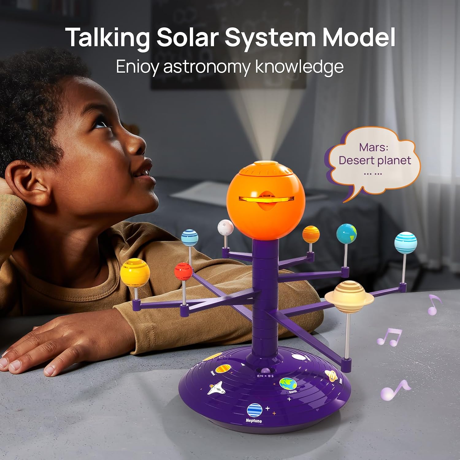 Science Can Solar System for Kids, Talking Astronomy Solar System Model Kit - Image 3