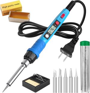 Soldering Iron Kit, 80W 110V LCD Di...
