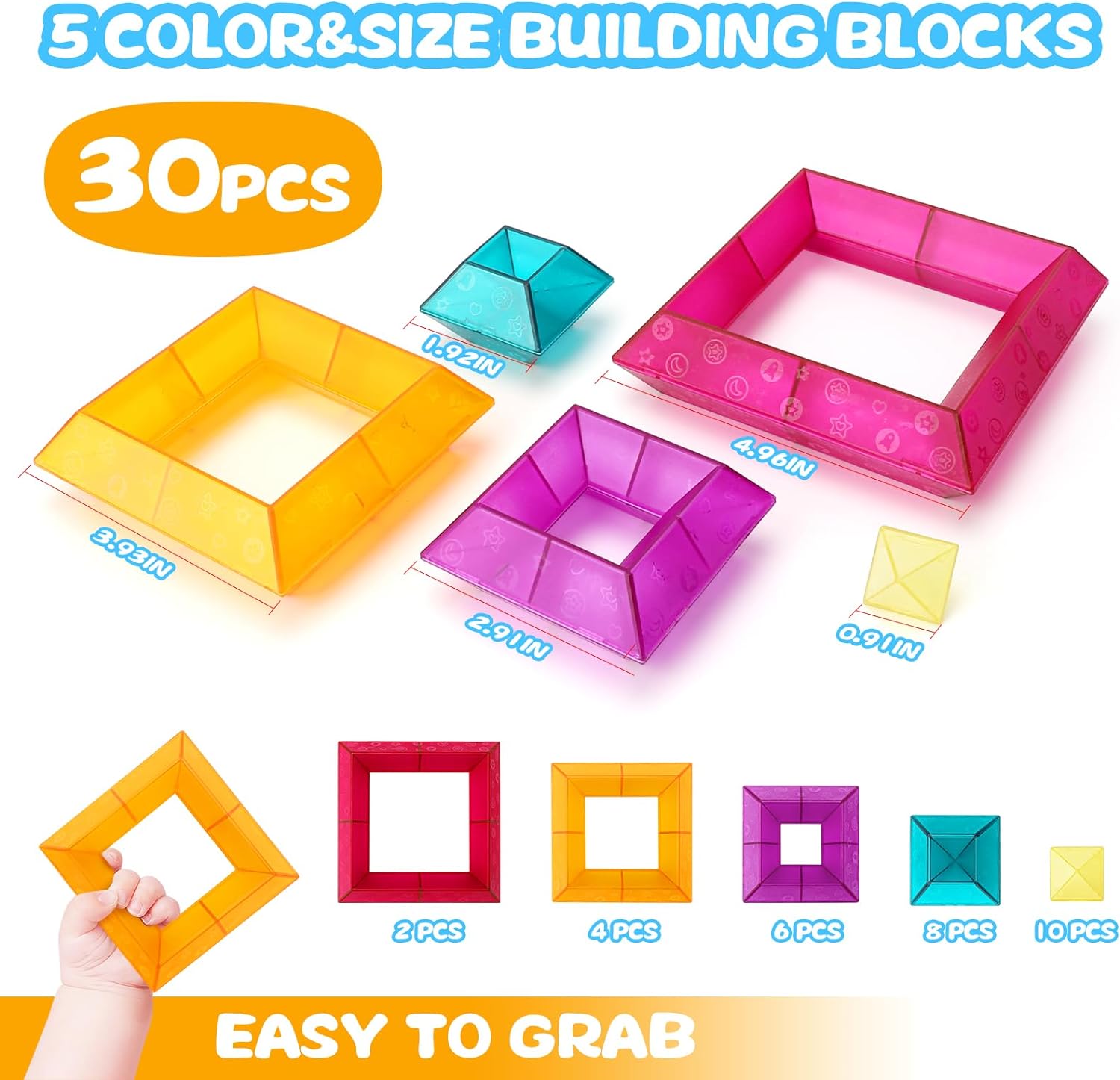 30-Piece STEM Building Blocks Set - Educational Stacking Toys for Kids - Image 5