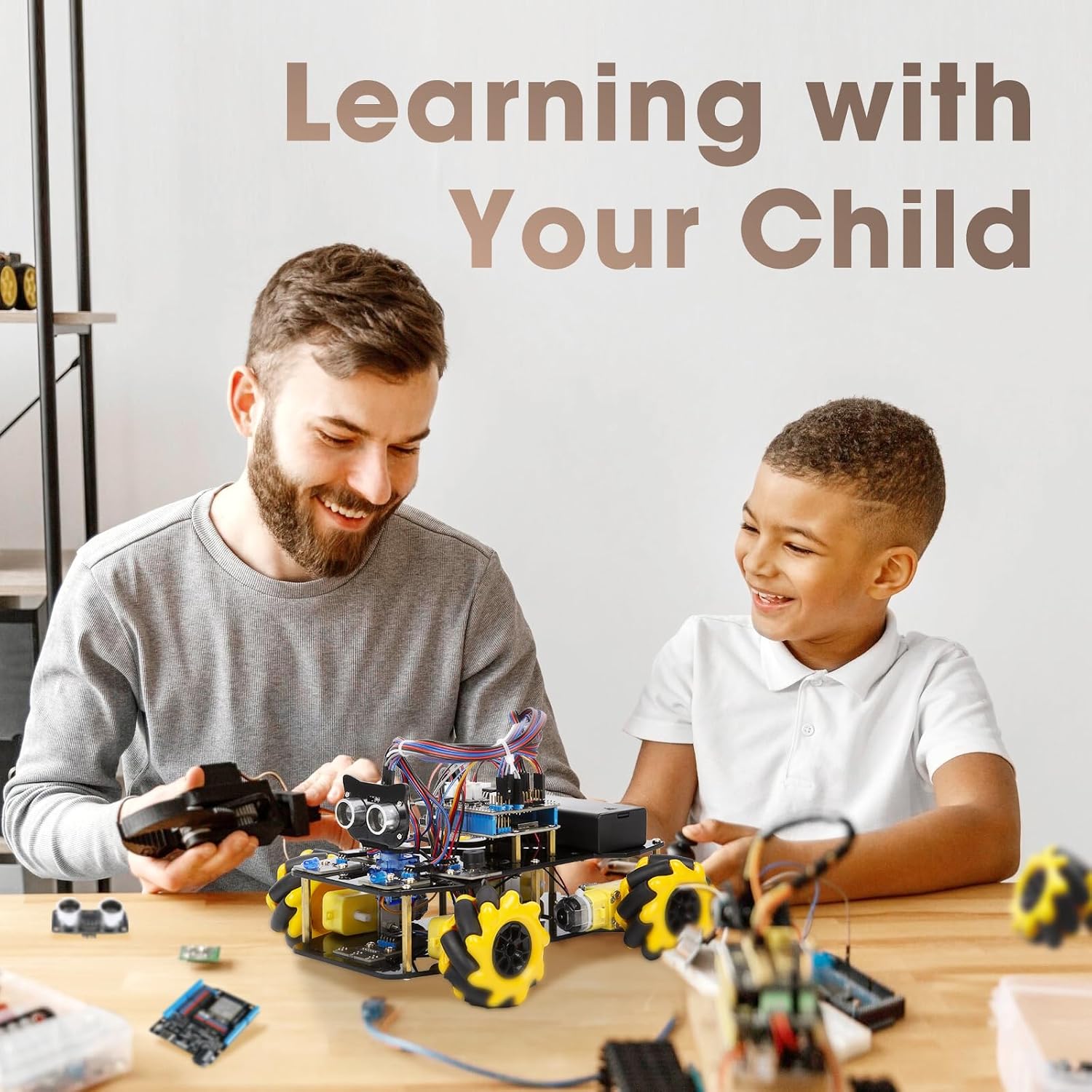 ACEBOTT Robot Kit, Robotics for Kids Ages 8-12 12-16, STEM Toys for Boys with Remote & App Control, Arduino & Scratch Compatible, Science Kits for Kids Age 8-12 12-16, for Boys & Girls(Yellow) - Image 7