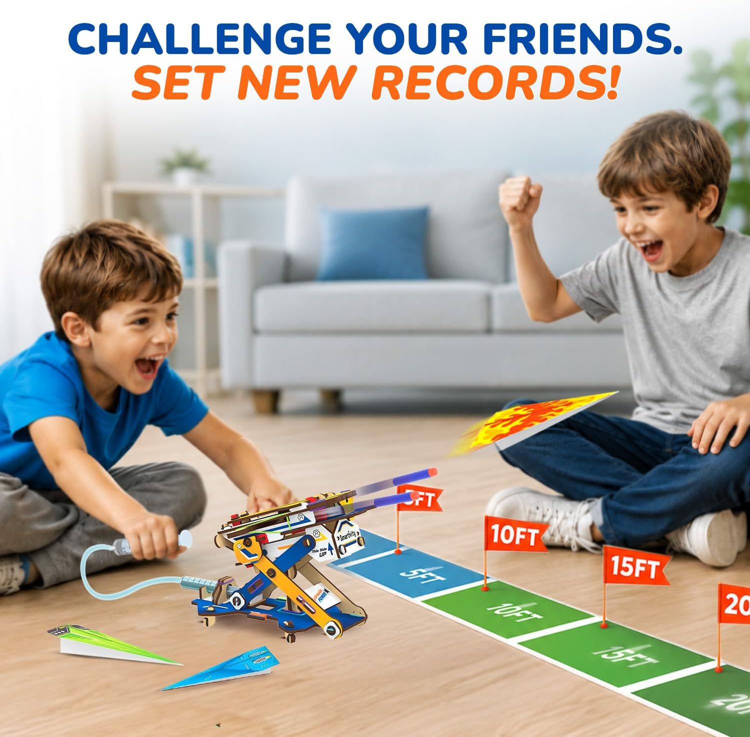 Smartivity 2in1 Hydraulic Aeroplane & Dart Launcher for Kids 6-14 - Image 5