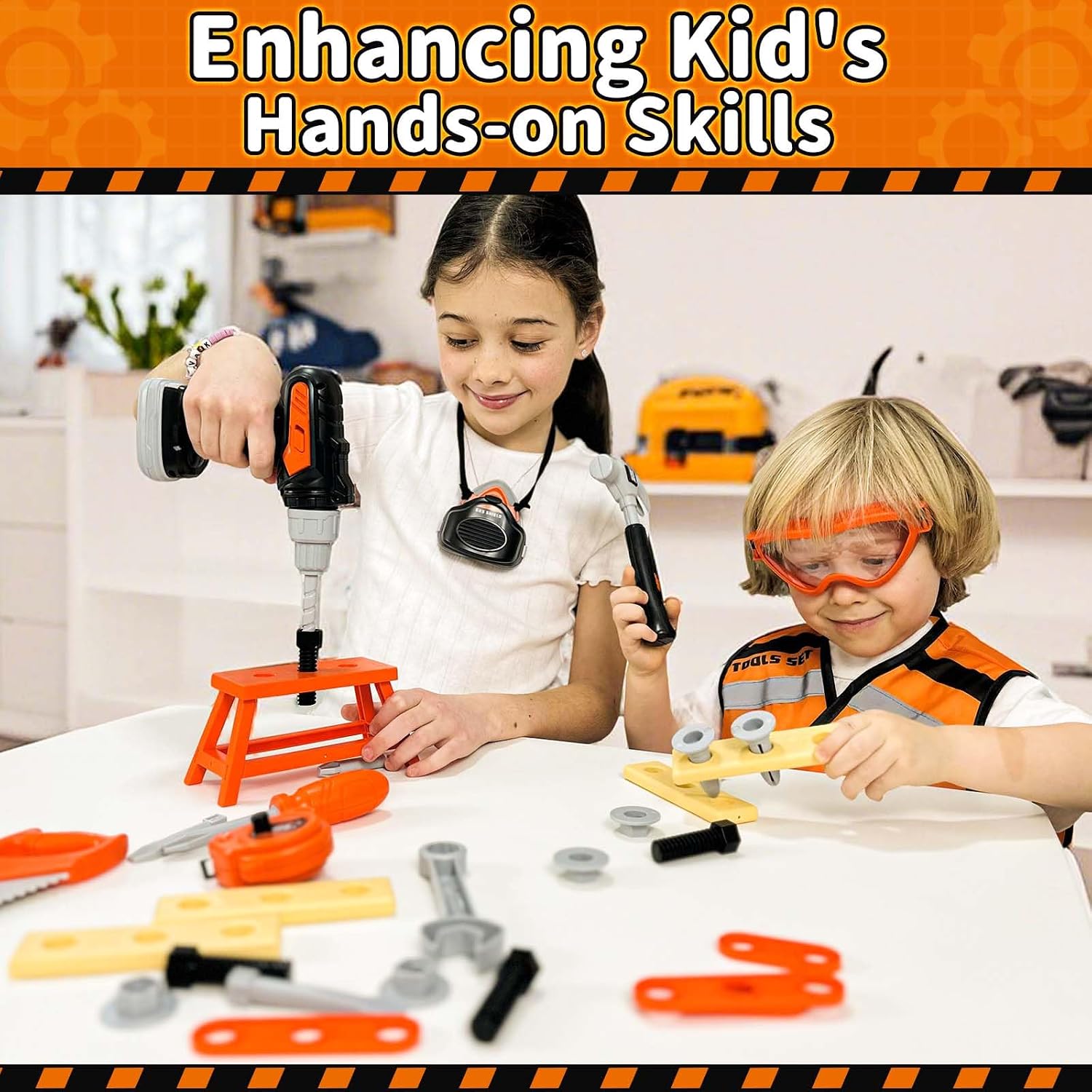 KidBloom Kids Tool Set, Toddler Tool Set with Box, Toys for 3 Year Old Boys - Image 5