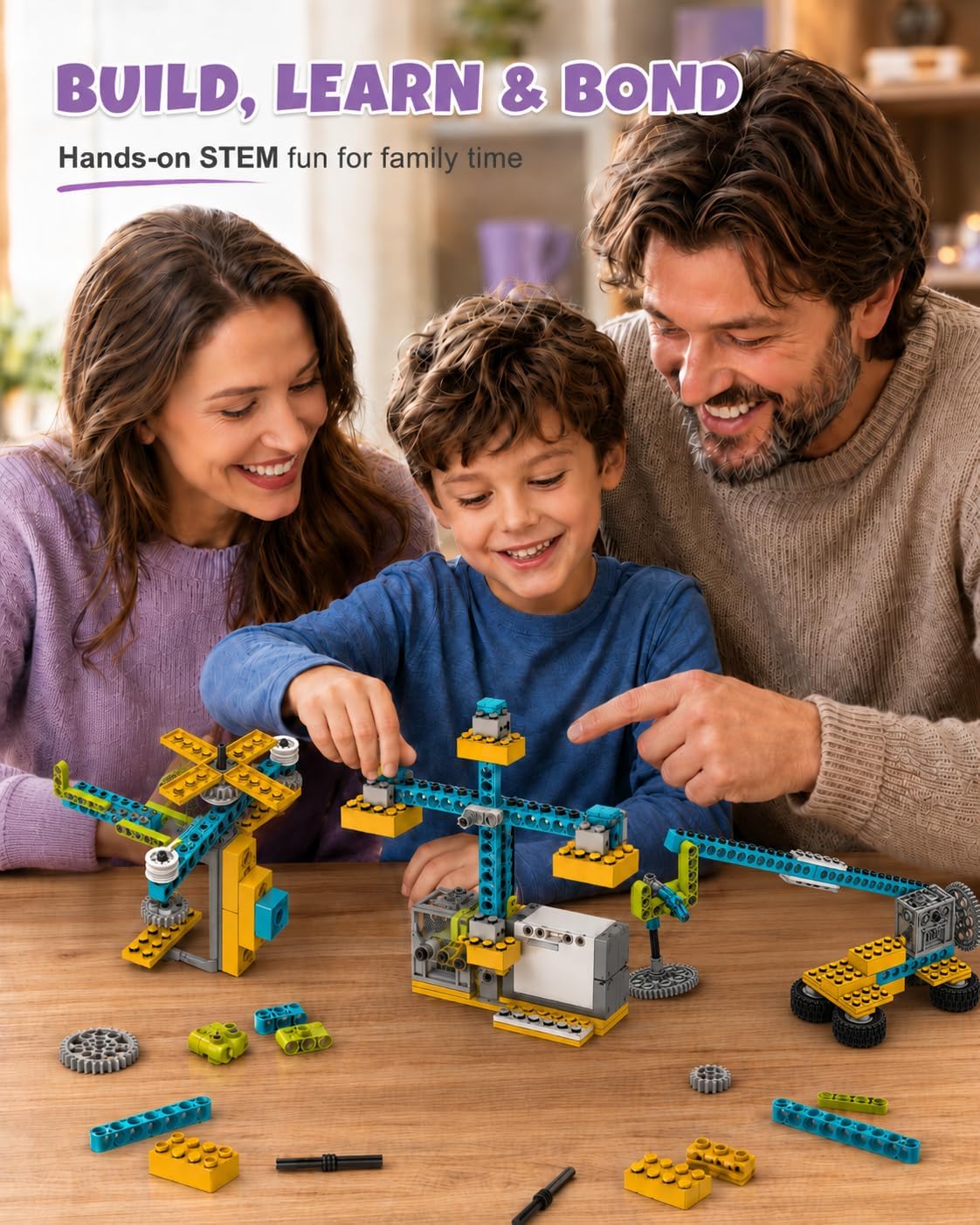 Veecafiodi Science Kits for Kids Age 8-12, 50 in 1 STEM Toys for Kids 6-12, Motorized Building Toy for Boys Girls, Educational Engineering Set, Birthday Gift - Image 2
