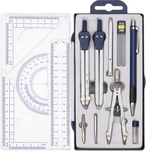 13 Pcs Compass and Protractors Set ...