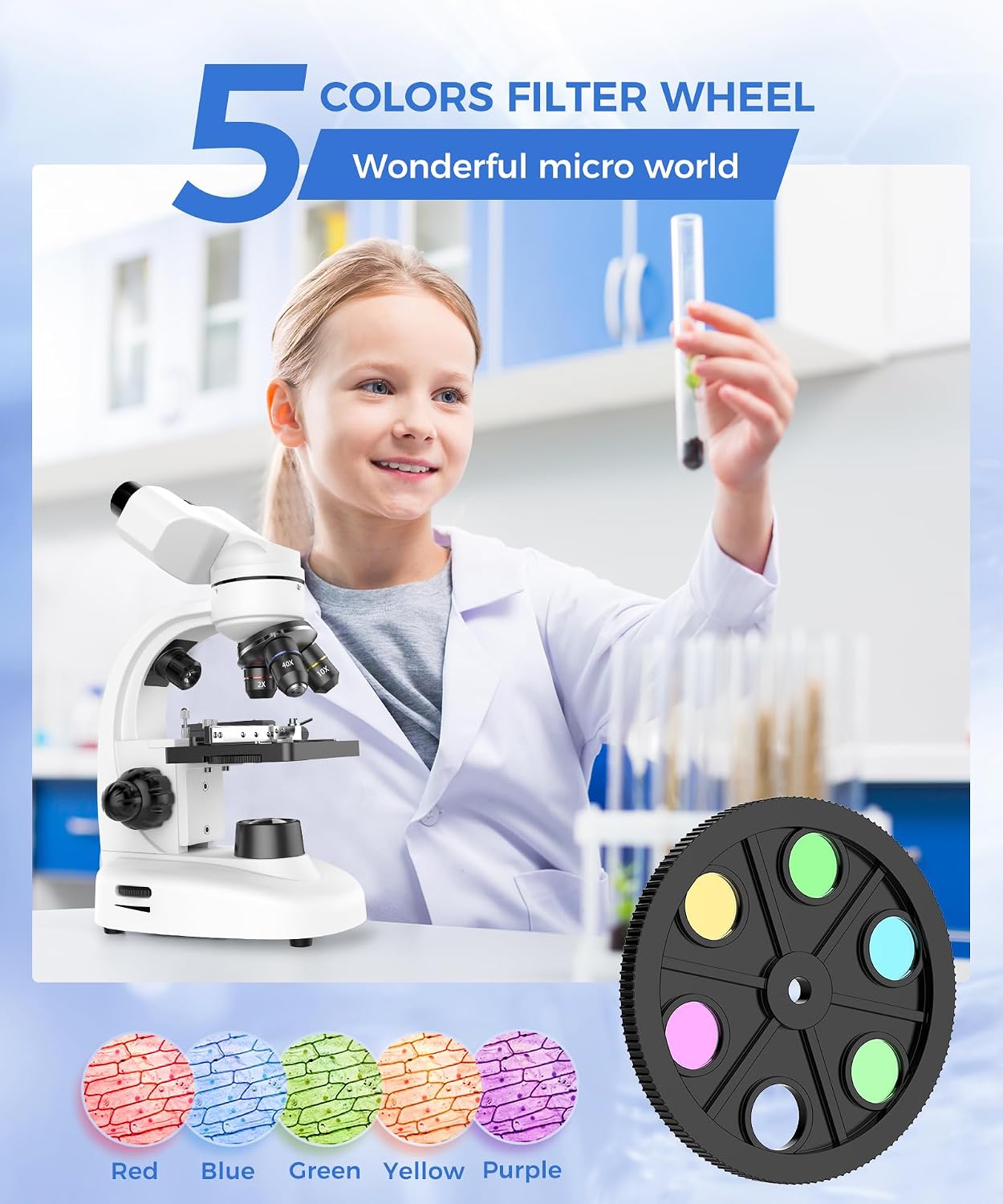 PalliPartners Compound Binocular Microscope for Adults, Professionals&Kids - Image 5