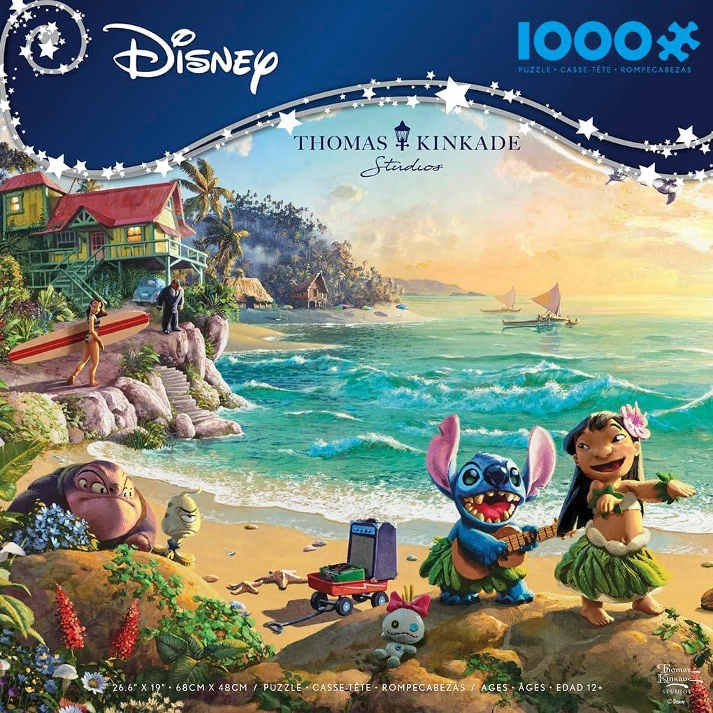 Ceaco - Thomas Kinkade Disney - Lilo and Stitch - 1000 Piece Jigsaw Puzzle - Image 3