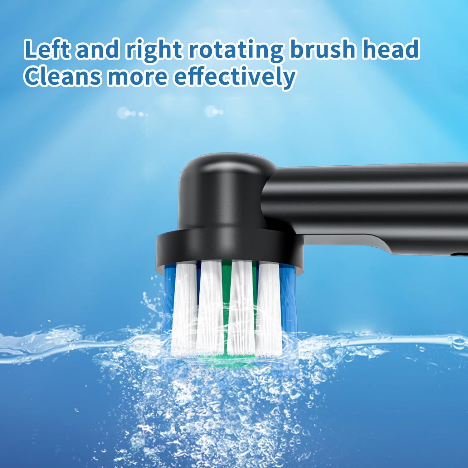 Deep Clean Rechargeable Electric Powered Toothbrush, Rechargeable Electric Toothbrush with 8 Brush Heads,Pressure Sensor to Protect Gums - Image 2