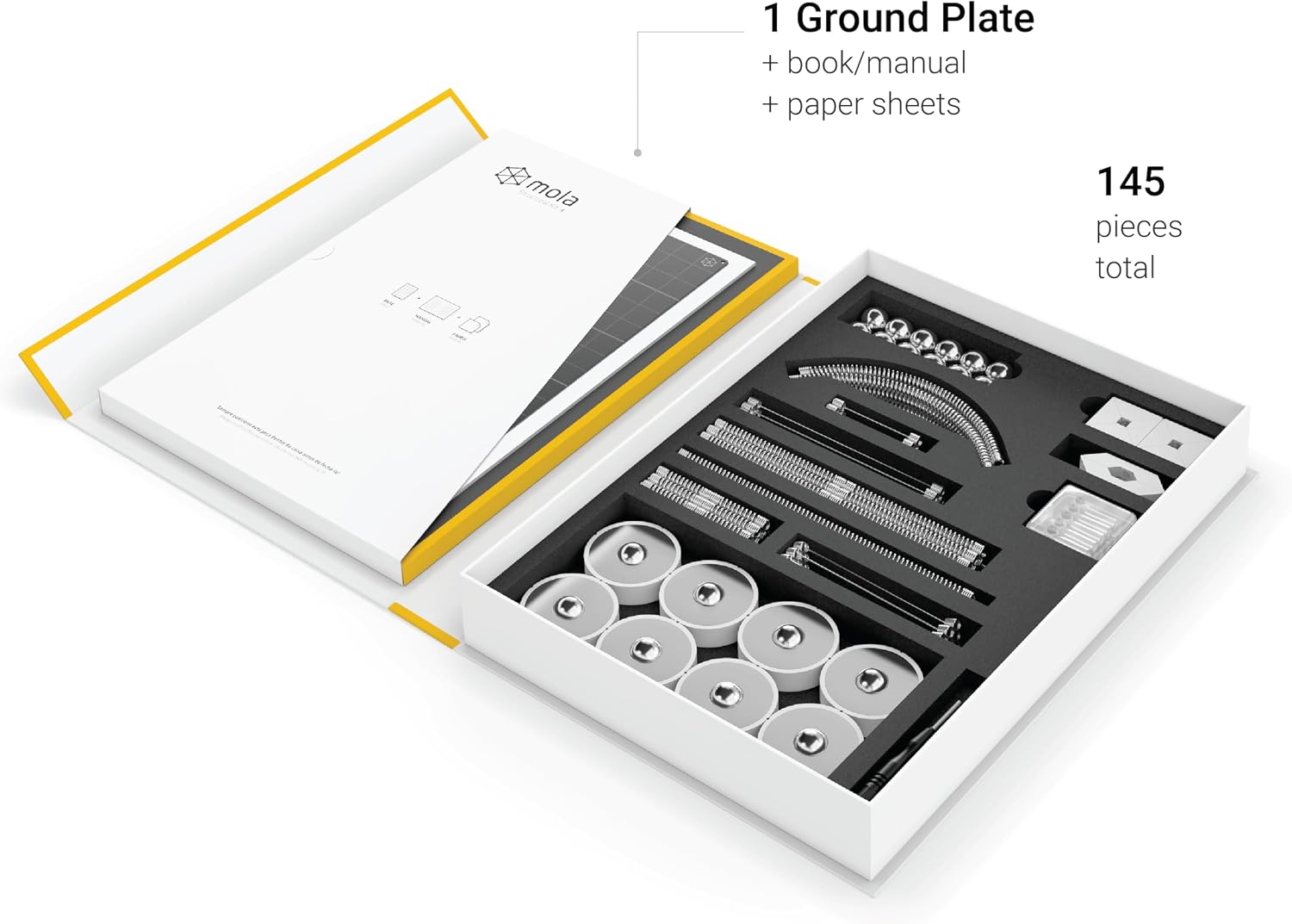 Mola Structural Kit 4 | Magnetic Modular Kit for Engineering and Architecture Education | 145 Pieces + Practical Guide - Image 2