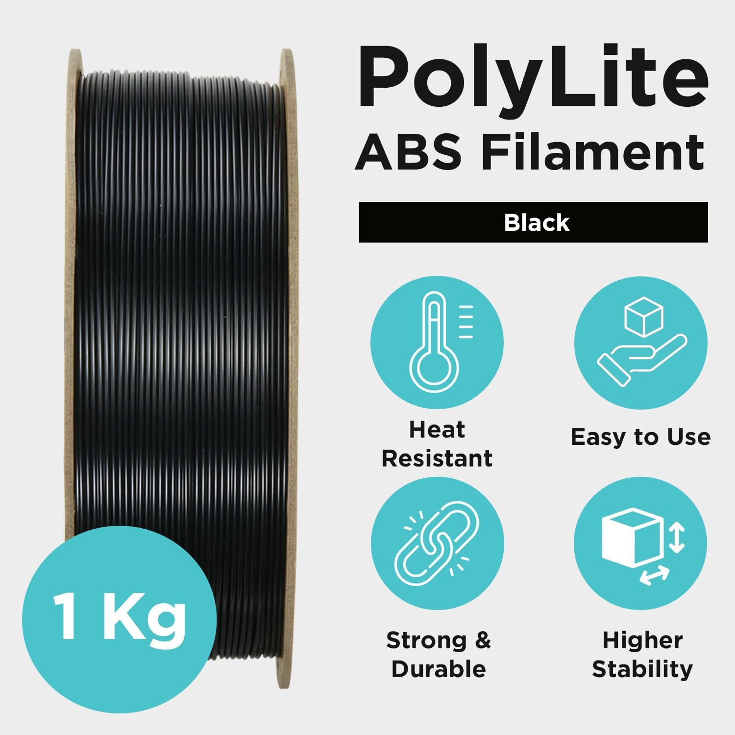 Polymaker ABS Filament Black 1KG 1.75mm, Heat Resistant, Strength - Image 4