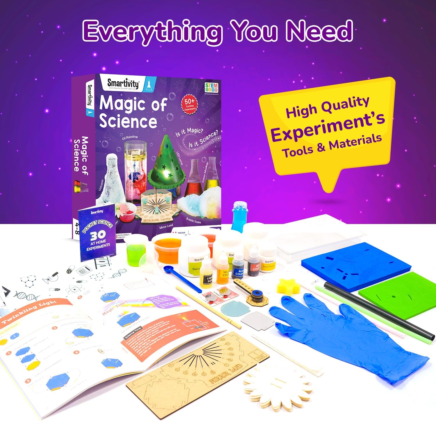 Smartivity Magic Science Kit for Kids Ages 4, 5, 6, 7, 8 Years | 50+ Amazing Science Experiments I Birthday Gifts for Boys & Girls | I Educational Toy for Kids Age 4-8 Years Old - Image 5