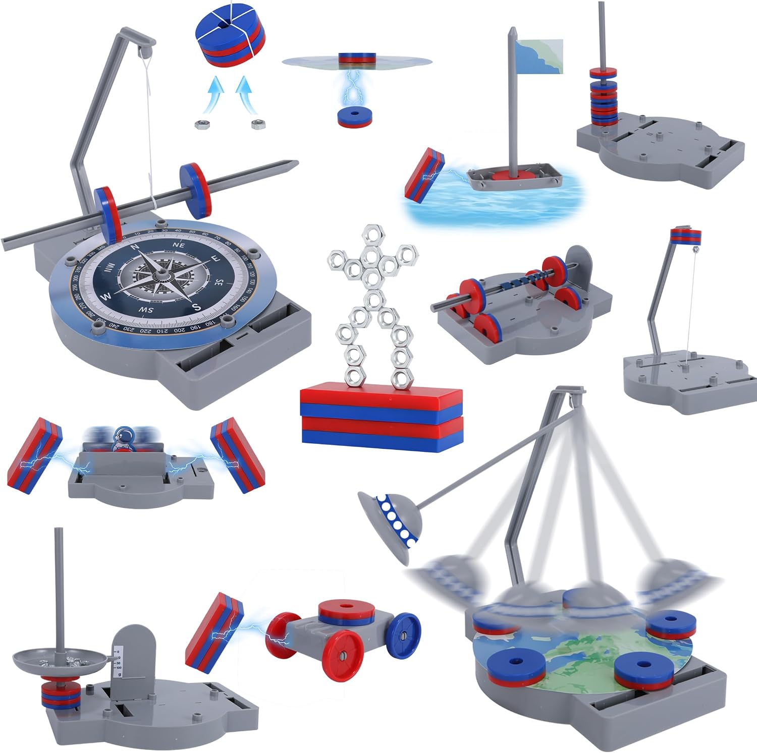 NewFamily Magnetic Science Kit for Kids, 12-in-1 STEM Physics Experiment Kit, Hands-On Magnetism Learning Toy, Ages 6 7 8 9 10 11 12 - Image 7