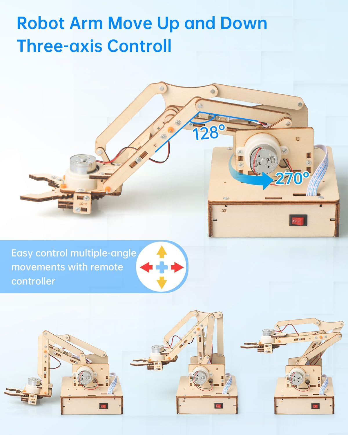 Robot Arm Kits, Robotics for Kids Ages 8-12 14-16 STEM Toys, DIY Science Experiment Engineering Building Circuits Projects, Birthday Gifts for 9 10 11 13 14 15 16+ Year Old Boys Girls Teens Adults - Image 4