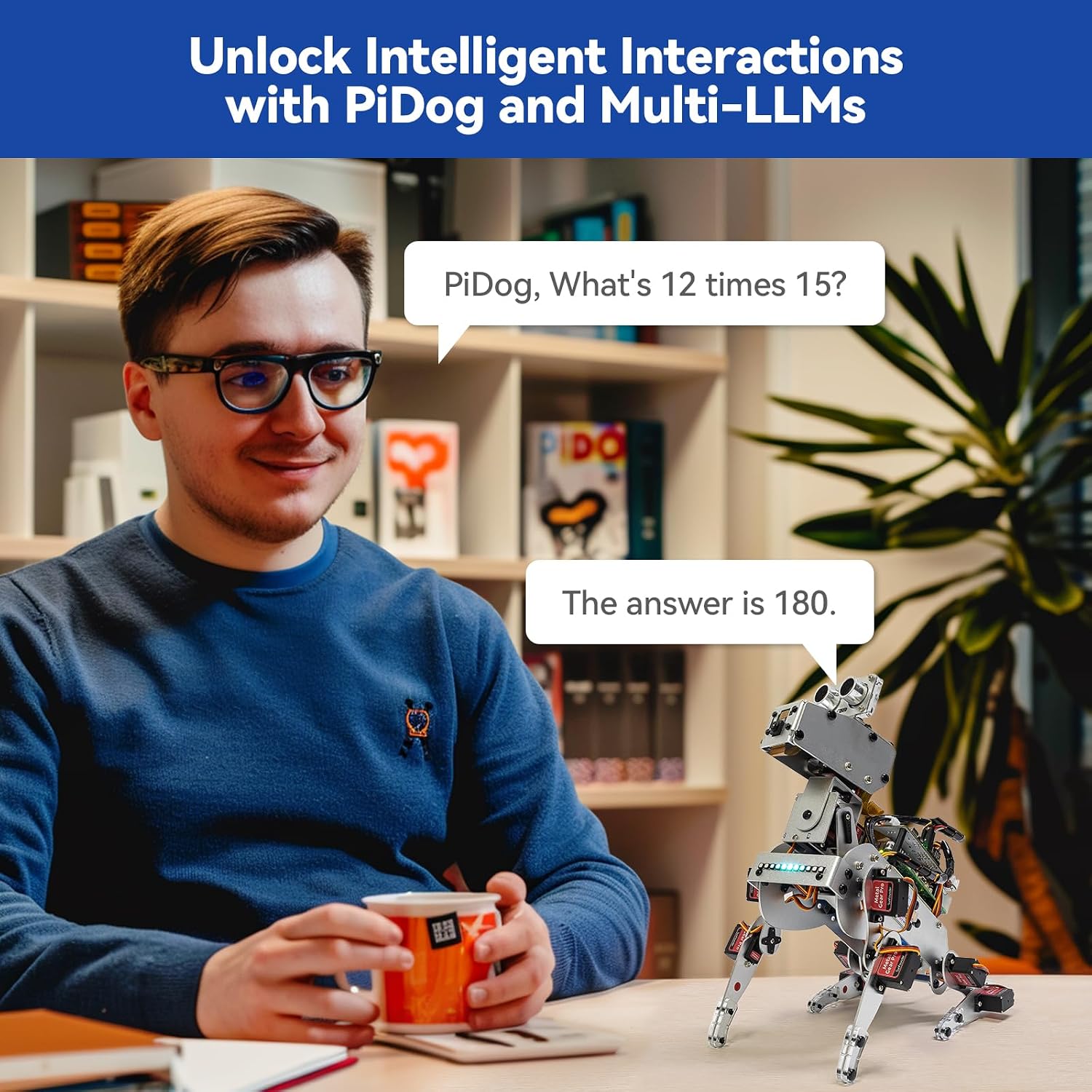 SunFounder PiDog AI Robot Dog Kit for Raspberry Pi 5/4/3B+/Zero 2W, Openclaw LLMs ChatGPT/Gemini/Grok, Voice&Video Recognition, Python, App, Gyroscope, Camera (RPI NOT Included) - Image 4
