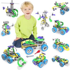 107Pcs Motorized Erector Sets for K...