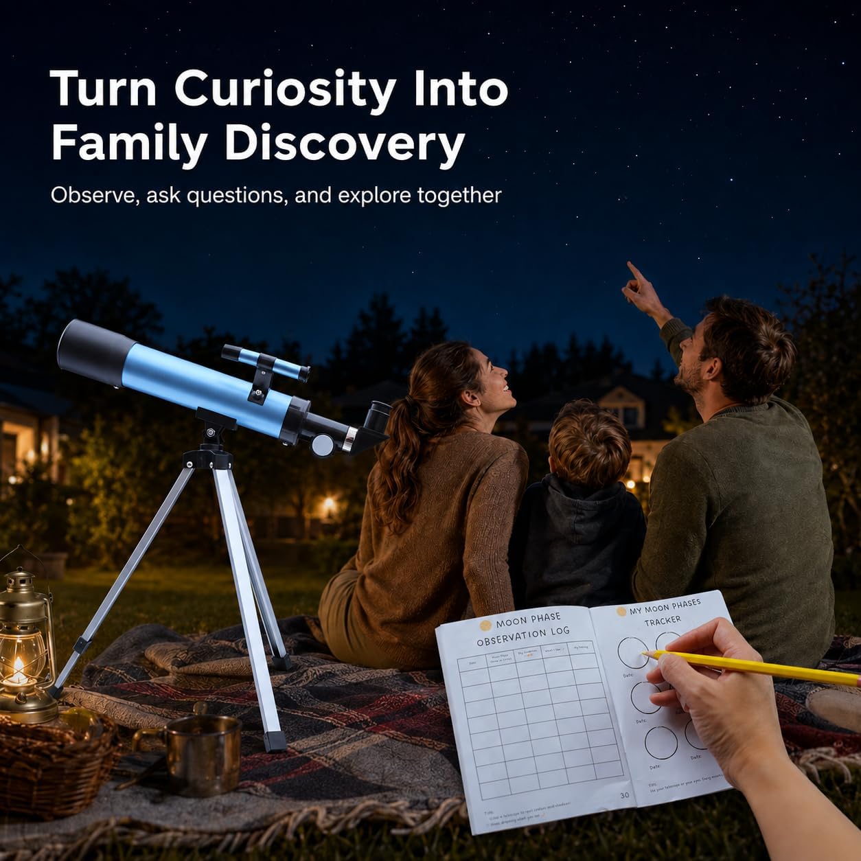 Telescope for Kids, 50mm 100x Beginner Telescope with Tripod - Image 3