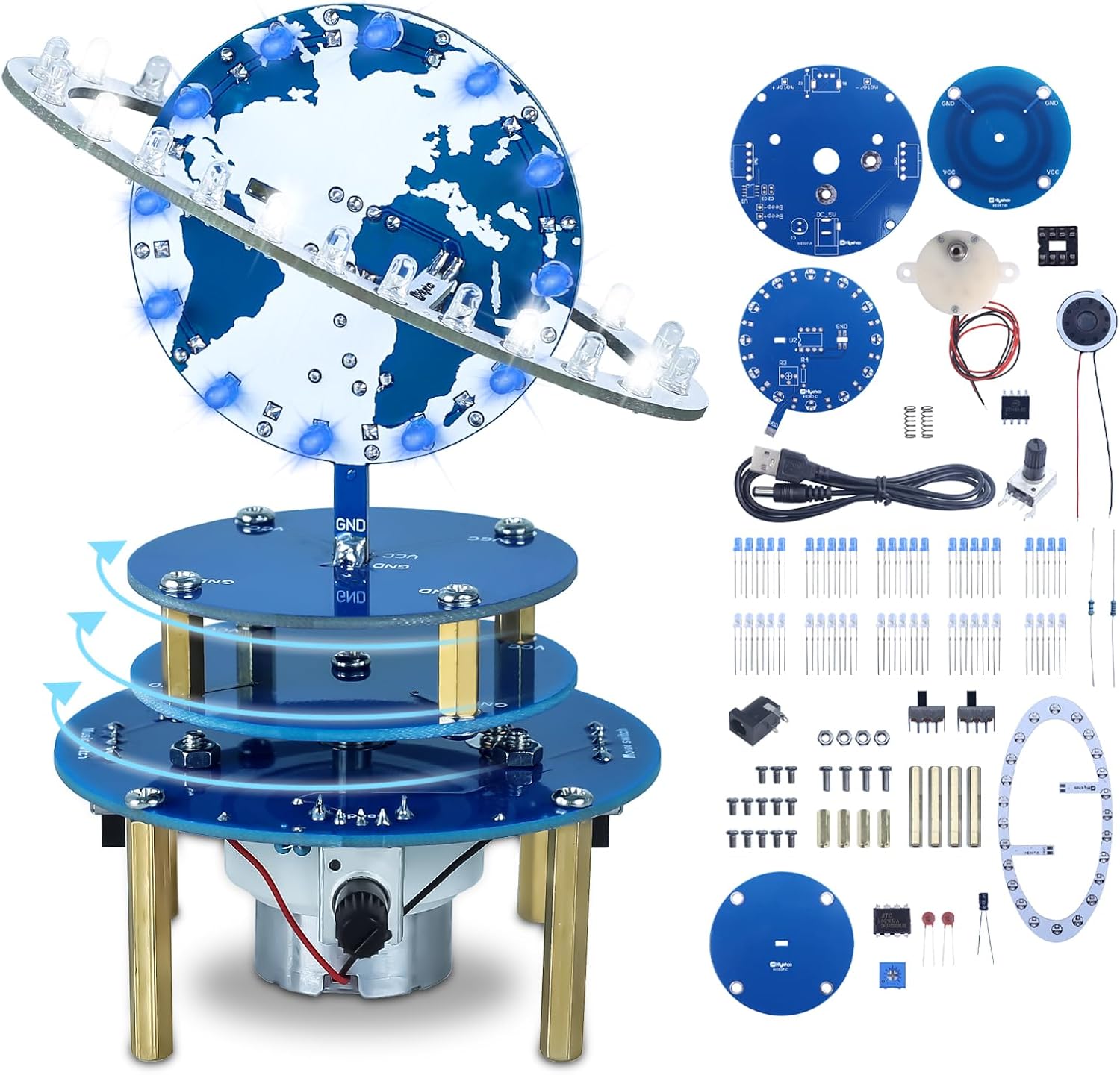 PEMENOL Soldering Project Kit, Rotating Solar System Globe Kit