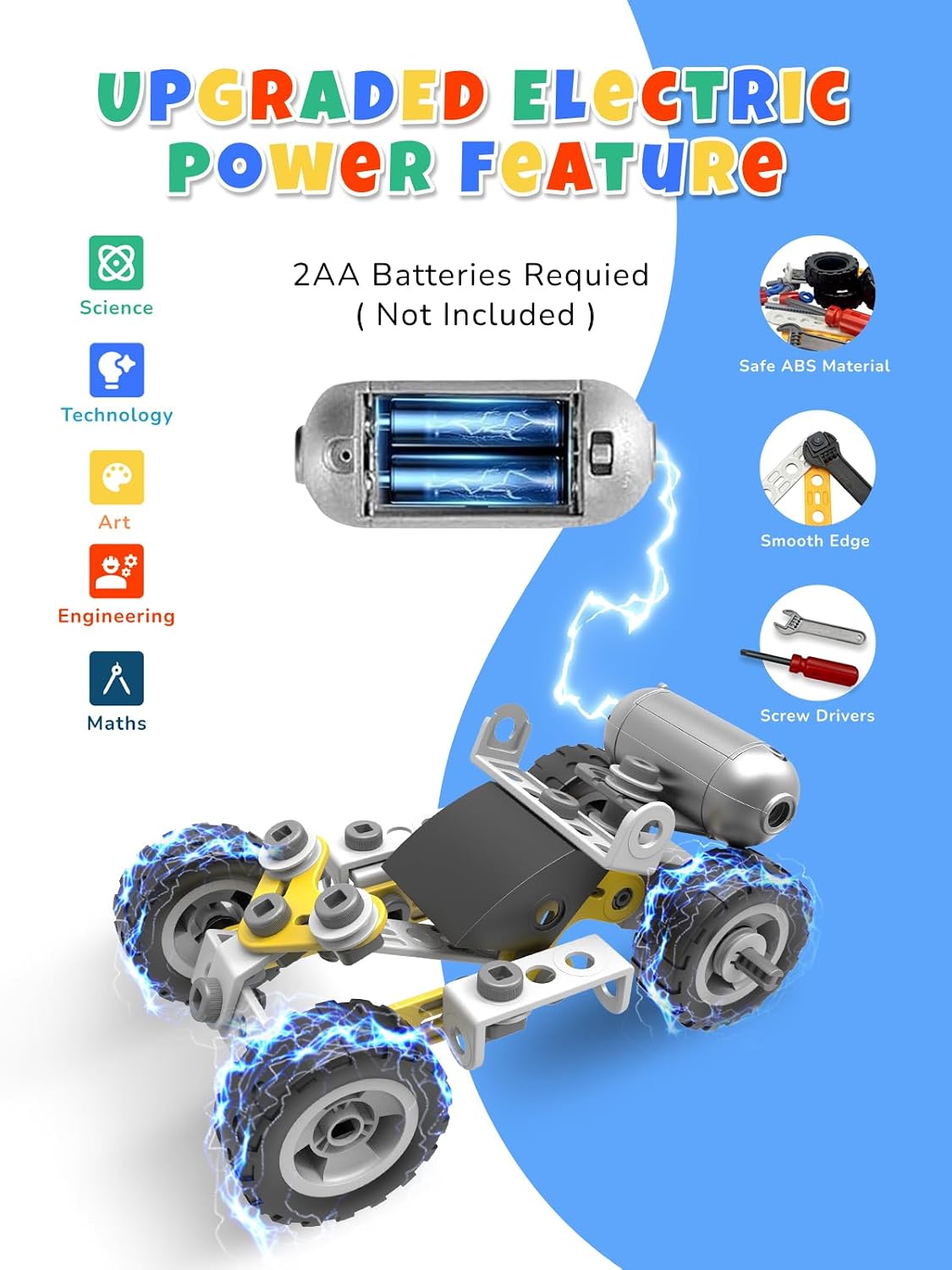 10 in 1 STEM Toys for 5 Year Old Boy, Building Toys for Kids Ages 4-8 5-7 6-8, STEM Engineering Construction Kit with Electric Motor, Educational Science Gift for 5 Year Old Boys - Image 2
