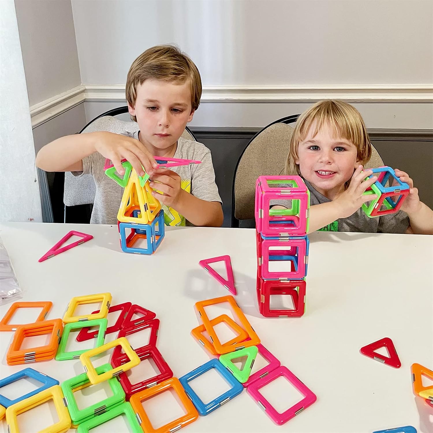 Upgraded Magnetic Blocks Tough Tiles STEM Toys for 3+ Year Old Boys & Girls - Image 3