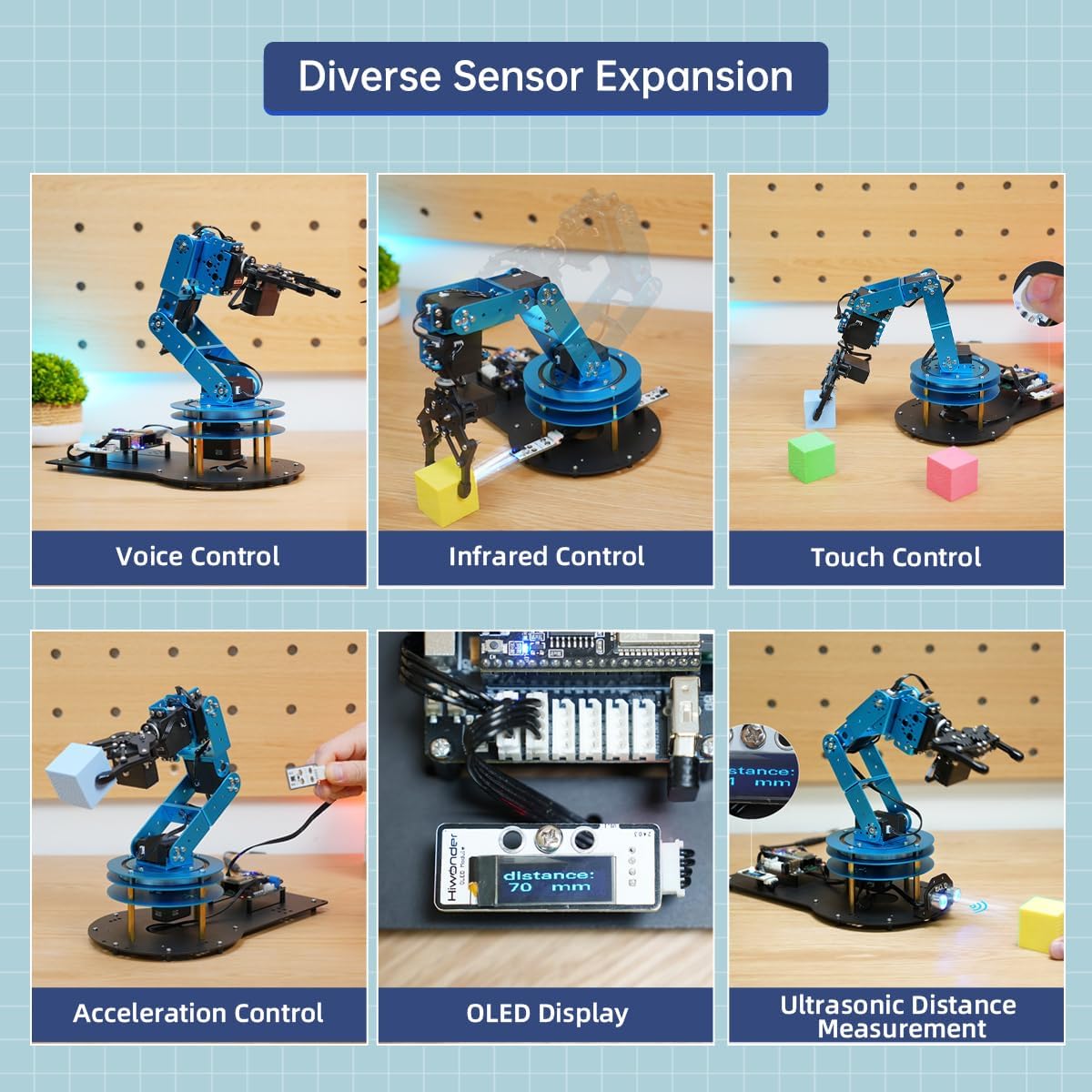 Robotic Arm Kit 6DOF Programming Robot Arm with 6 Servos, Handle, Mechanical Claw, etc, PC Software APP Control with Tutorial for Arduino STEM Education & Engineering Science Kits, LeArm Open Source - Image 7