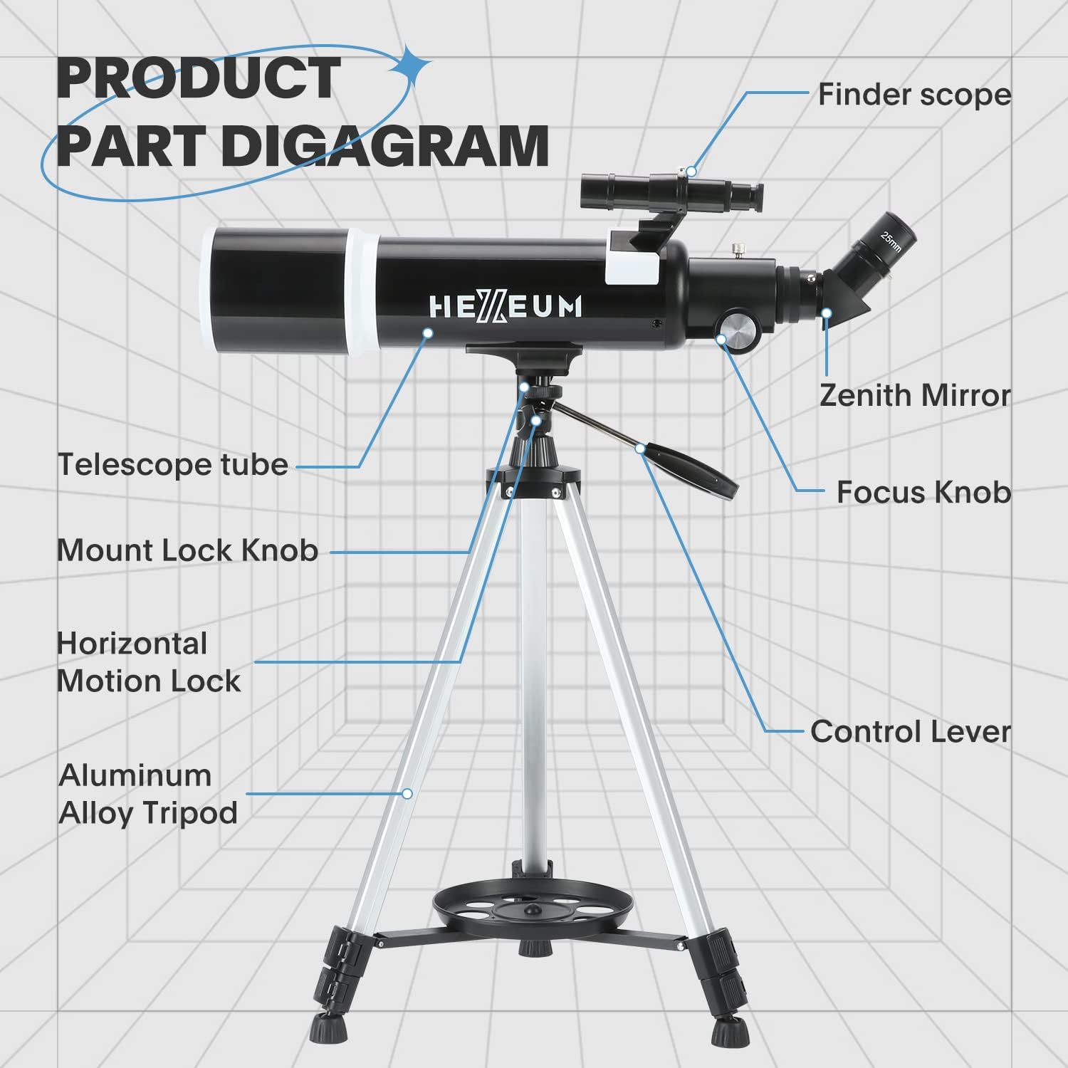 Koolpte Telescope for Adults & Beginner Astronomers - 80mm Aperture 600mm Fully Multi-Coated High Transmission Coatings with AZ Mount Tripod Phone Adapter, Carrying Bag, Wireless Control. - Image 5