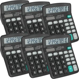6 Pack Calculator Bulk, 12 Digits C...