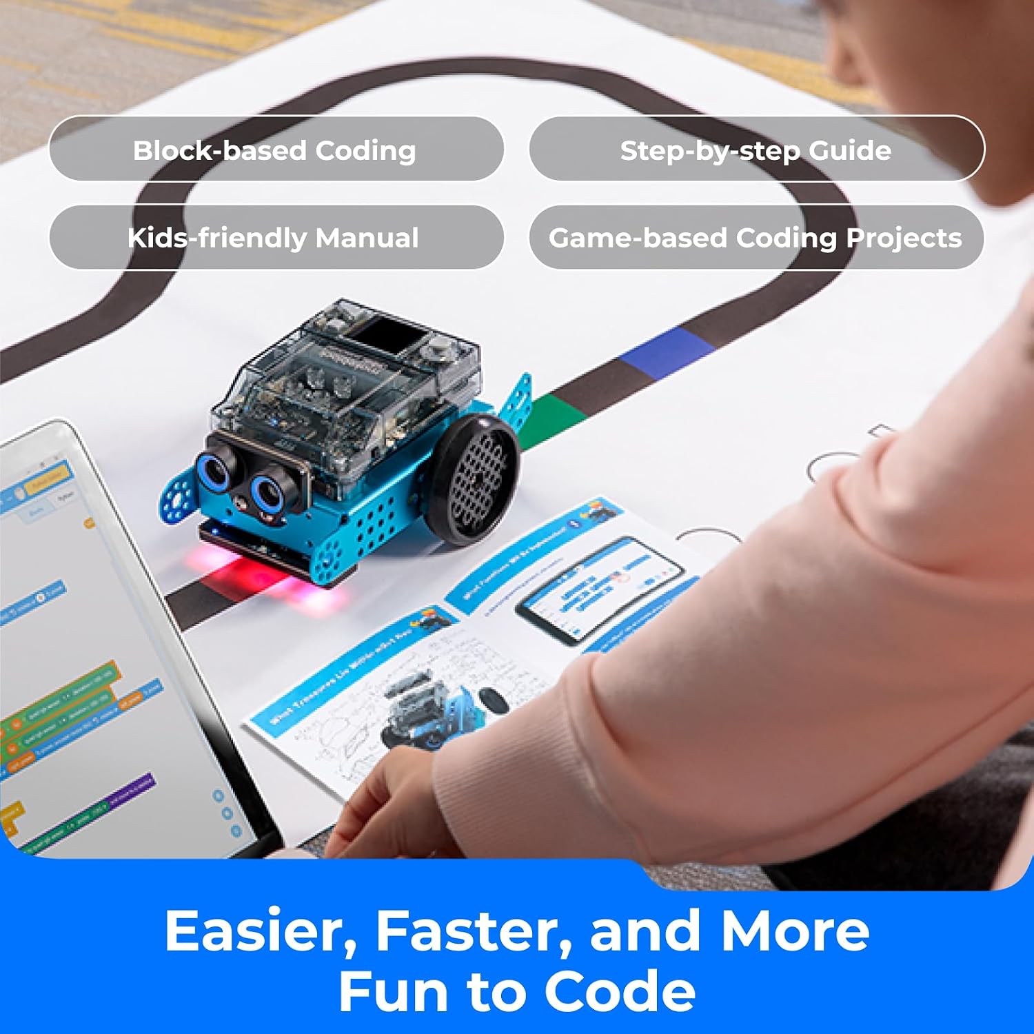 Makeblock mBot2 Coding Robot for Kids, Code Learning Support Scratch & Python Programming, Robotics Kit for Kids Ages 8-14 and up, Building STEM Robot Toys Gifts for Boys Girls - Image 3