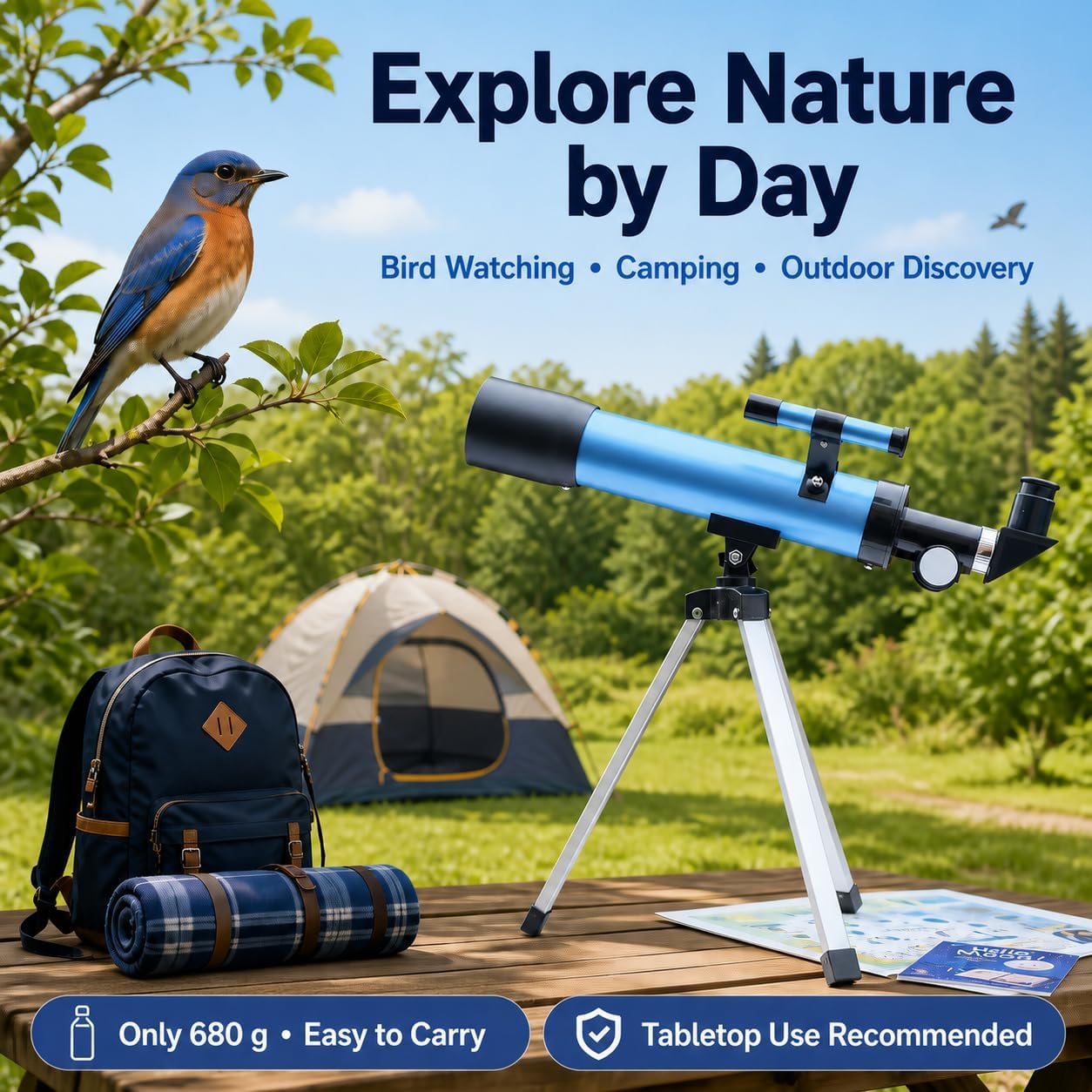 Telescope for Kids, 50mm 100x Beginner Telescope with Tripod - Image 8