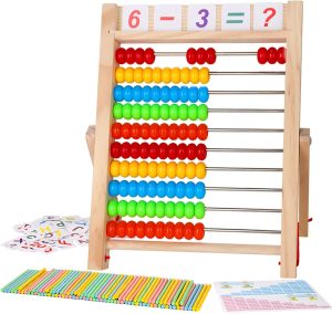 WOODMAM Wooden Abacus for Kids-100 ...