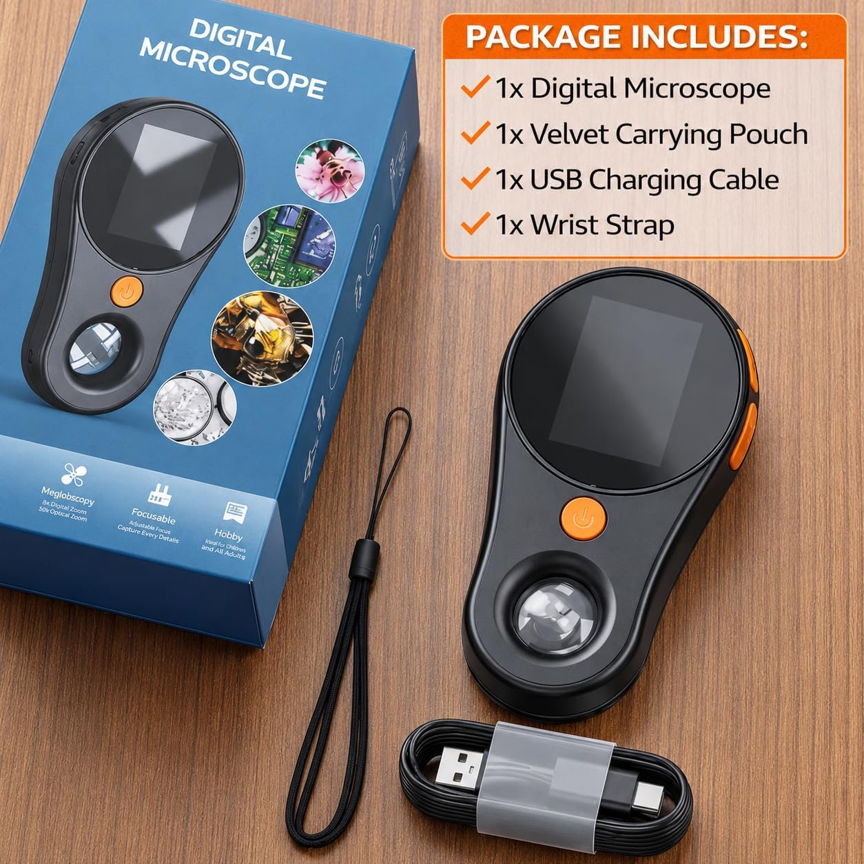 Digital Microscope 500x with 2.0" IPS Screen, Magnifying Glass, Coin Microscope, Trichome Microscope, USB Connection, Ideal for Electronics, Jewelry, Coin Collectors and Kids - Image 9