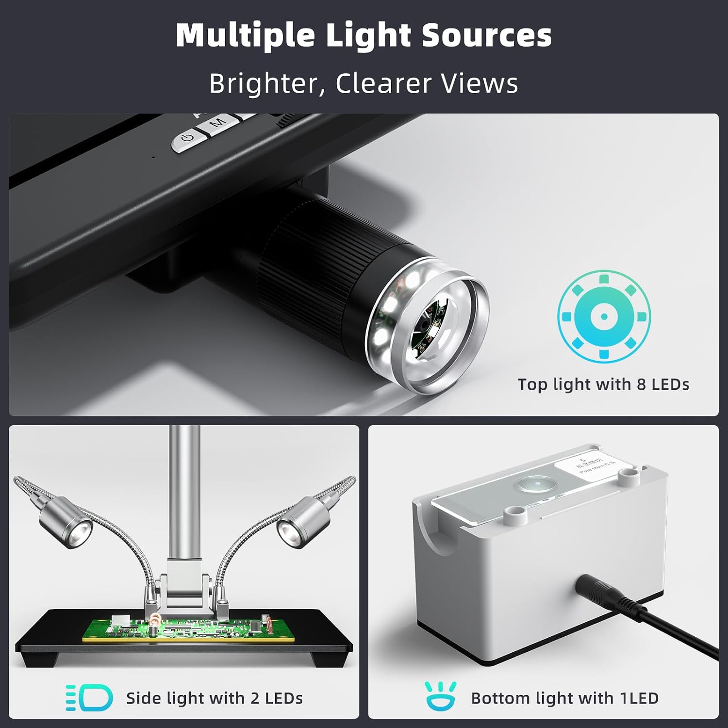 Andonstar 4K 60FPS 10.1" HDMI Digital Microscope for Soldering, Coin - Image 7