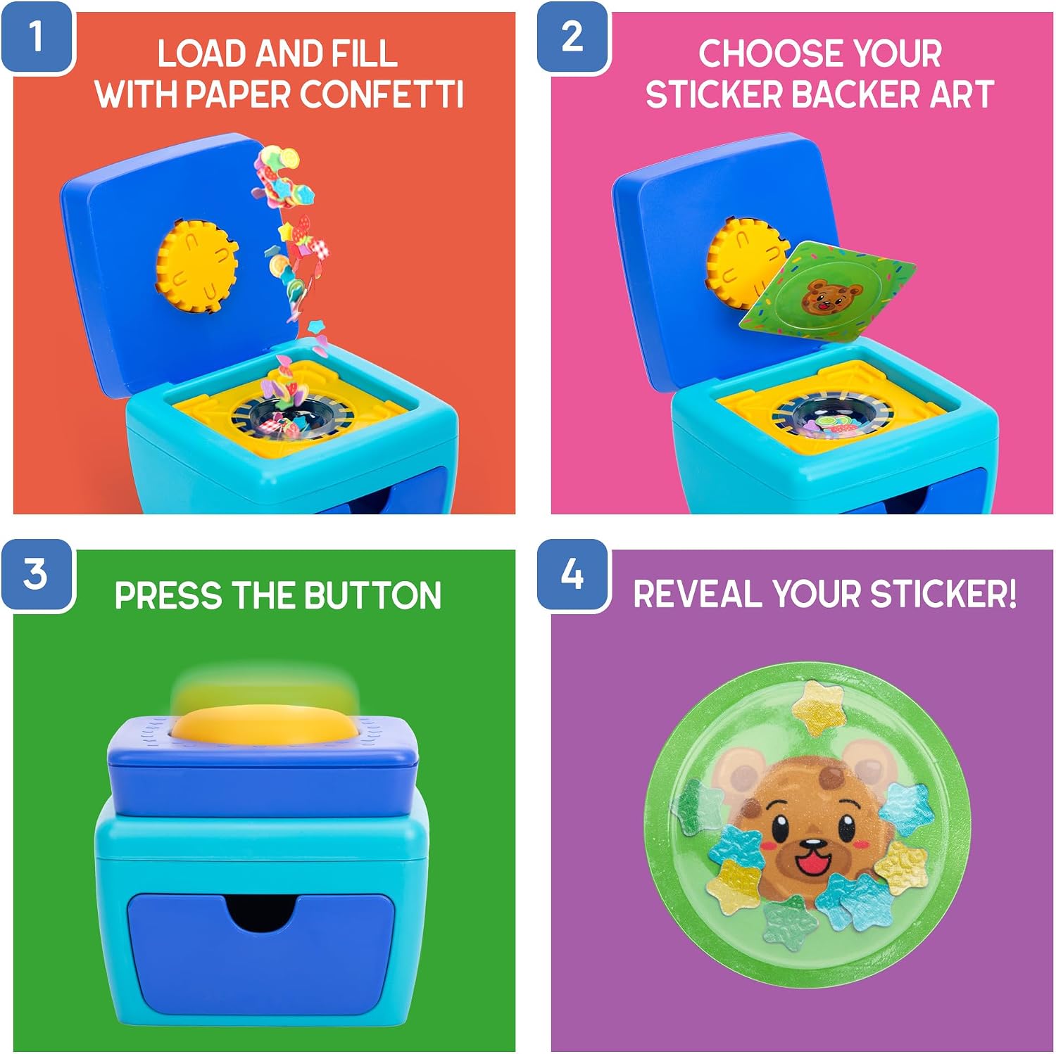 Educational Insights 3D Sticker Maker Kit - Arts and Crafts for Kids Ages 4-8, Make Your Own 3D Stickers, Sticker Making Machine, DIY Puffy Stickers for Kids, Mess-Free Toddler Craft Kit - Image 3
